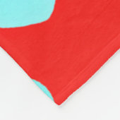 Design für Herz-Muster Fleecedecke (Ecke)