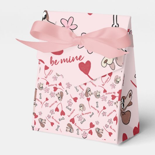 Design für Herz- und Basset-Hounds Geschenkschachtel (Vorderseite)