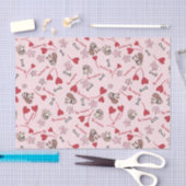 Design für Herz- und Basset-Hounds Seidenpapier (Handwerk)