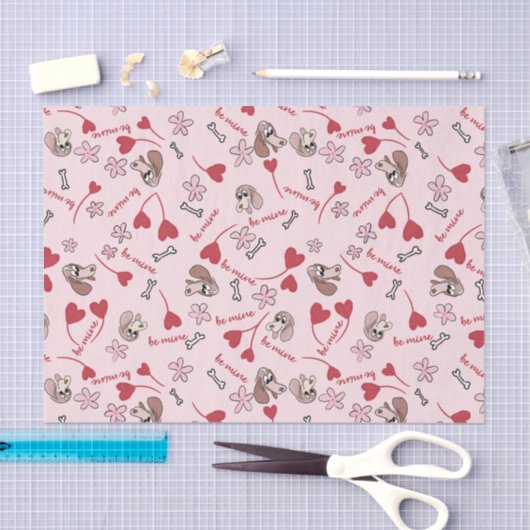 Design für Herz- und Basset-Hounds Seidenpapier (Handwerk)