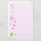 Design für Herz und Sterne Briefpapier (Vorne/Hinten)