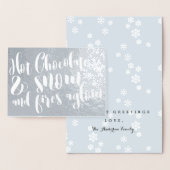 Design für Hot Chocolate & Snow Rhyme Typografie Folienkarte (Anzeige)