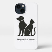 Design für Hunde und Katzen iPhone Hülle (Rückseite)