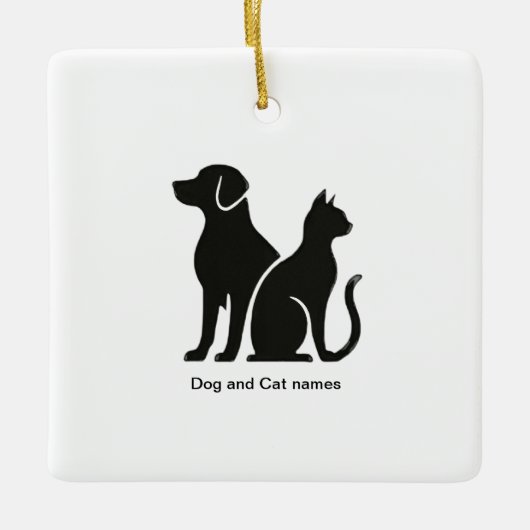 Design für Hunde und Katzen Keramikornament (Vorderseite)