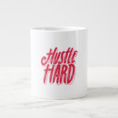 Design für Husteln und Herz-Zitat Jumbo-Tasse (Vorderseite)