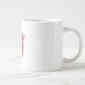 Design für Husteln und Herz-Zitat Jumbo-Tasse (Rechts)