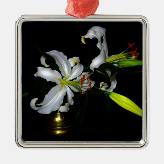 Design für irische Blume Silbernes Ornament (Vorne)