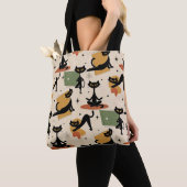Design für Katzen im Atomstil der Mitte des 20. Ja Tasche (Von Nahem)