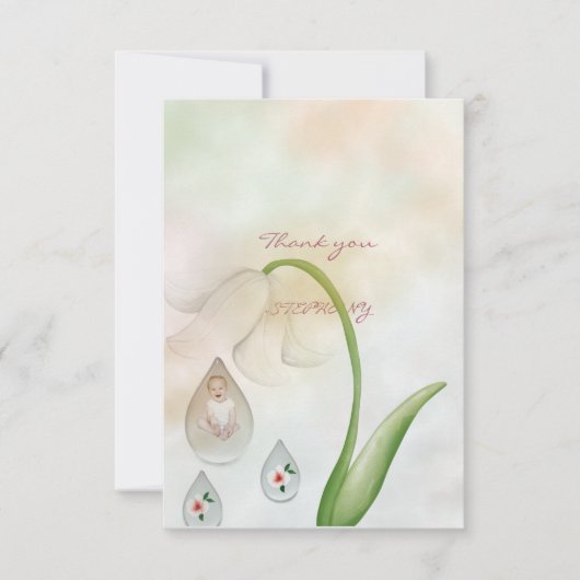 Design für kleine Mädchen Dankeskarte (Vorderseite)