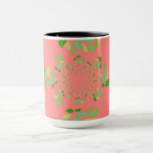 Design für Korallen und grünes Leaf Tasse (Zentrum)