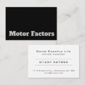 Design für kühne und klare Motorfaktoren Visitenkarte (Vorne/Hinten)