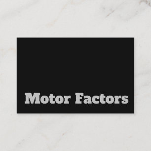 Design für kühne und klare Motorfaktoren Visitenkarte