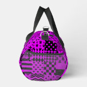 Design für lila Schwarz-Mischmuster Duffle Bag (Rechts)