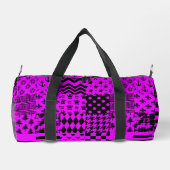 Design für lila Schwarz-Mischmuster Duffle Bag (Rückseite)