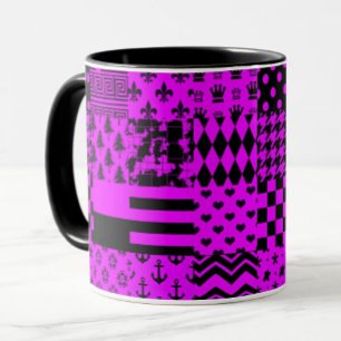 Design für lila Schwarz-Mischmuster Tasse