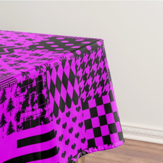 Design für lila Schwarz-Mischmuster Tischdecke