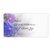 Design für lila und blaue Lacy-Abstrakte Blume (Vorne)