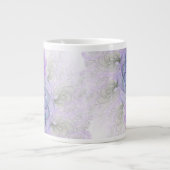 Design für lila und blaue Lacy-Abstrakte Blume Jumbo-Tasse (Vorderseite)