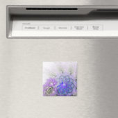 Design für lila und blaue Lacy-Abstrakte Blume Magnet (In Situ (Geschirrspüler))
