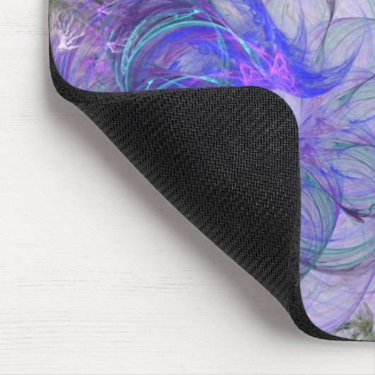 Design für lila und blaue Lacy-Abstrakte Blume Mousepad (Ecke)