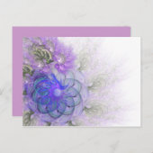 Design für lila und blaue Lacy-Abstrakte Blume Postkarte (Vorne/Hinten)