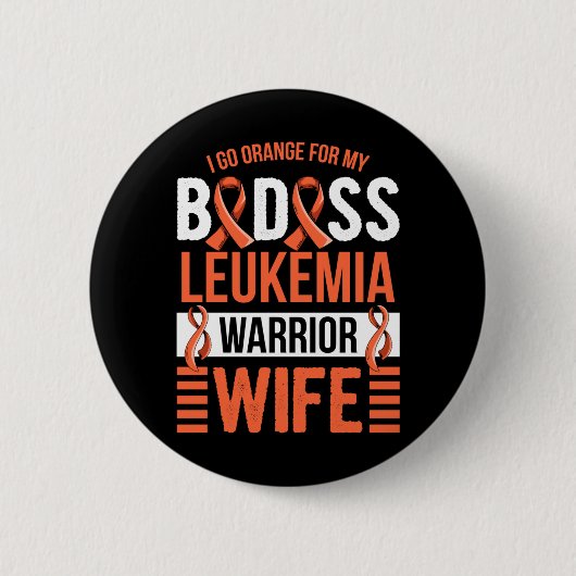 Design für Männer mit AML Leukämie für einen Ehema Button (Vorderseite)