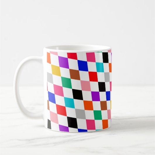 Design für mehrfarbiges Harlequin Diamonds Kaffeetasse (Links)