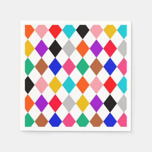 Design für mehrfarbiges Harlequin Diamonds Serviette