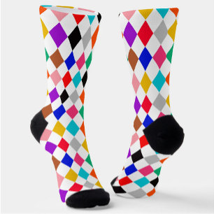 Design für mehrfarbiges Harlequin Diamonds Socken