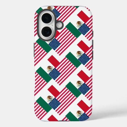 Design für mexikanische und amerikanische Flaggen Case-Mate iPhone Hülle (Rückseite)