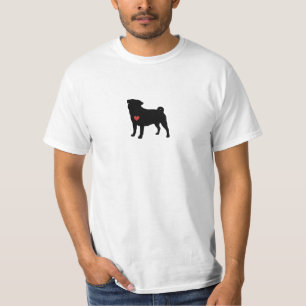 Design für Minimalistische Mops-Silhouetten T-Shirt
