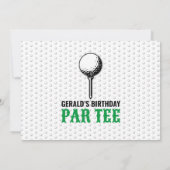Design für Minimalistisches Golf-Party Einladung (Rückseite)