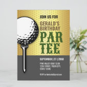 Design für Minimalistisches Golf-Party Einladung (Stehend Vorderseite)