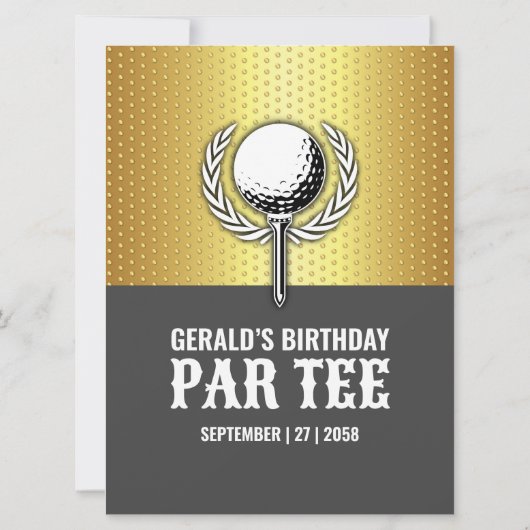 Design für Minimalistisches Golf-Party Einladung (Rückseite)