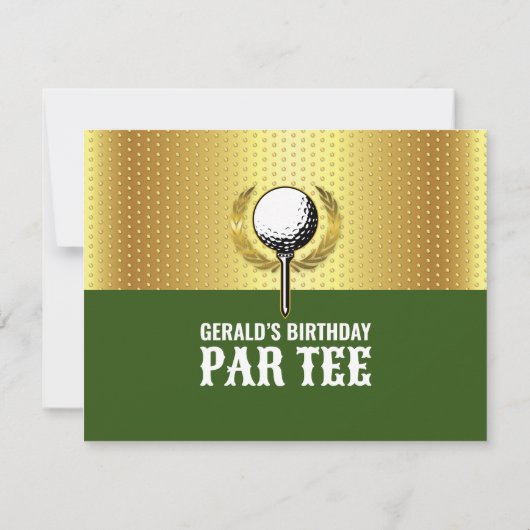 Design für Minimalistisches Golf-Party Einladung (Rückseite)