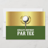 Design für Minimalistisches Golf-Party Einladung (Rückseite)