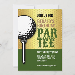 Design für Minimalistisches Golf-Party Einladung