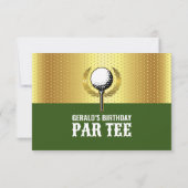 Design für Minimalistisches Golf-Party Einladung (Rückseite)