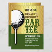 Design für Minimalistisches Golf-Party Einladung (Vorne/Hinten)