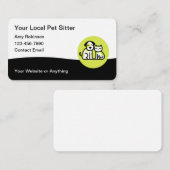Design für moderne Pet Sitter Visitenkarten Visitenkarte (Vorne/Hinten)