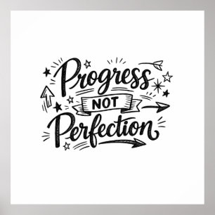 Design für motivierende Zitate: Fortschritt statt Poster