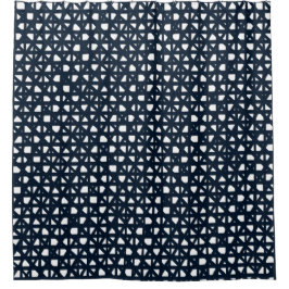 Design für Navy und White Cards Duschvorhang