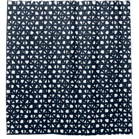 Design für Navy und White Cards Duschvorhang (Vorderseite)