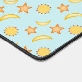 Design für niedliche Sonne, Mond und Sterne Schreibtischunterlage (Ecke)