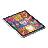 Design für personalisierte Editor-Patchwork-Herz Notizblock (angewinkelt)