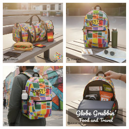 Design für Positivität: Happy Colors Happy Place Bedruckter Rucksack