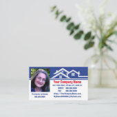 Design für Real-Anwesen-Logos in Blau Visitenkarte (Stehend Vorderseite)