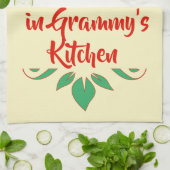 Design für Red and Green Grammy's Kitchen Typograf Geschirrtuch (Gefaltet)