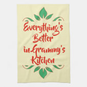 Design für Red and Green Grammy's Kitchen Typograf Geschirrtuch (Vertikal)