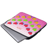 Design für Retro-Herzen Laptopschutzhülle (Vorne Knopf)